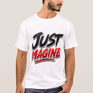 Camiseta Apenas Imagine Minimalista Inspiradora