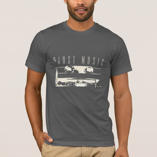 Camiseta Apenas impressão musical do estilo retro (Frente)