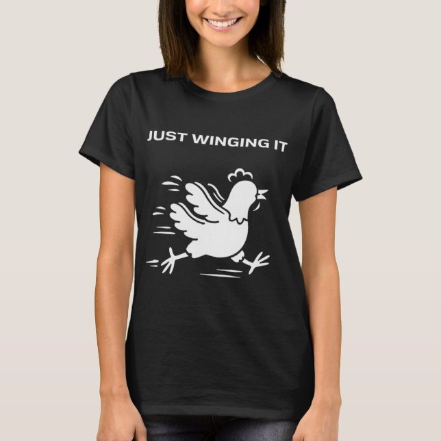 Camiseta Apenas Improvisando Frango Engraçado  (Frente)