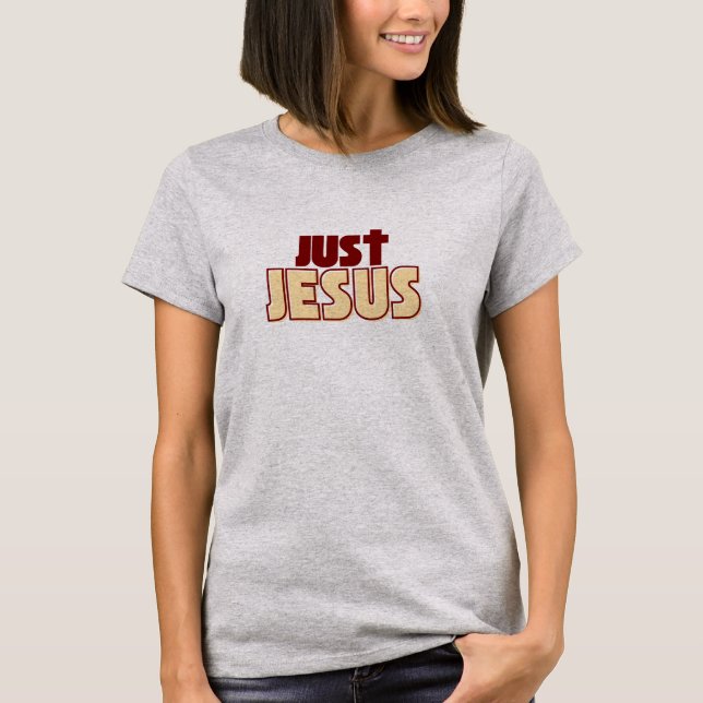 Camiseta Apenas Jesus Burgundy Christian (Frente)