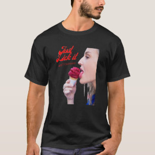 Camiseta Apenas Lick It Sorvete   Cone Sorvete Engraçado