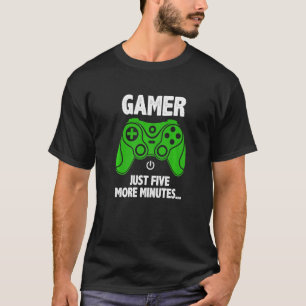 Camiseta Apenas Mais Cinco Minutos Videos games Controlador