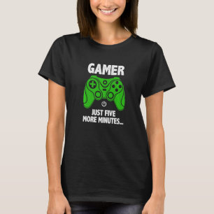 Camiseta Apenas Mais Cinco Minutos Videos games Controlador