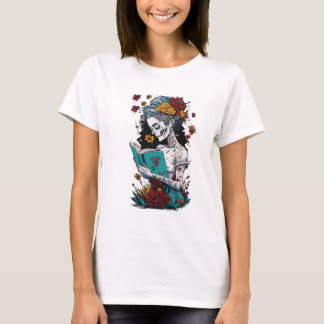 Camiseta Apenas Mais Um Capítulo De Leitura De Esqueleto