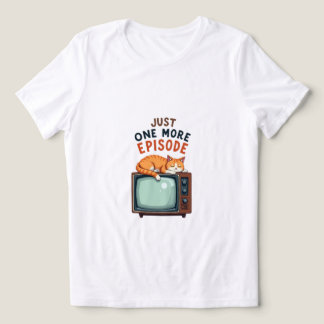 Camiseta Apenas Mais Um Episódio - Design de TV Cozy Cat &