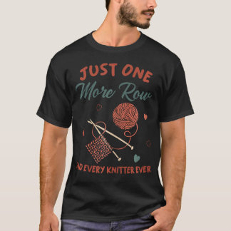 Camiseta Apenas Mais Uma Fileira de Tricô Divertido