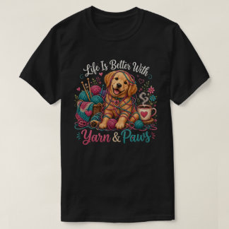 Camiseta Apenas Mais Uma Fileira Gato de Tricô – Fio Aconch