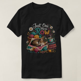 Camiseta Apenas Mais Uma Fileira Gato Tricô - Fio Aconchega