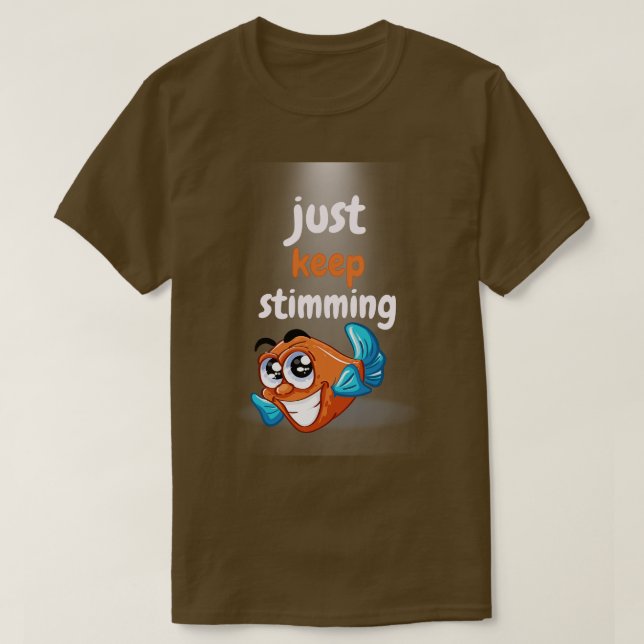 Camiseta Apenas mantenha a consciência do Autismo Stimming (Frente do Design)