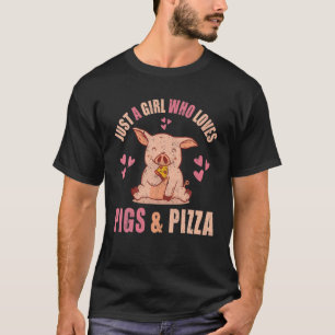 Camiseta Apenas Menina Que Ama Suínos