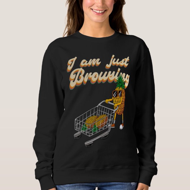 Camiseta Apenas Navegando Carrinho de Compras de Swinger de (Frente)