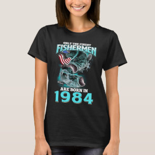 Camiseta Apenas O Melhor Nascer Pescador Em 1984