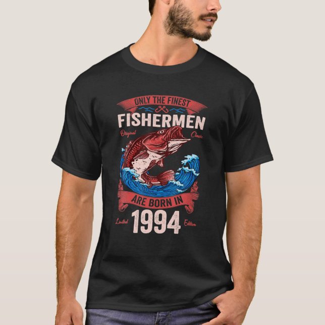 Camiseta Apenas Os Piores Pescadores Estão A Nascer Em 1994 (Frente)