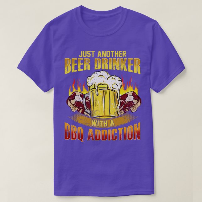Camiseta Apenas Outro Beer Beer Com Um CHURRASCO (Frente do Design)