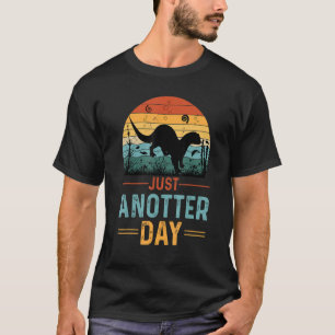Camiseta Apenas Outro Dia Bebê de Lontra Marinha Fofo Outro