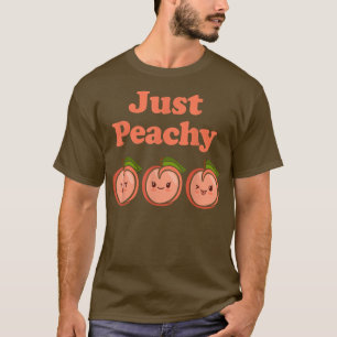 Camiseta Apenas Peachy Cute Kawaii Peaches Comida Peach Pun