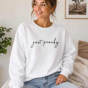 Camiseta Apenas Peachy Manuscrito Mínimo Moderno
