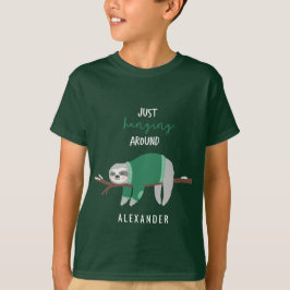 Camiseta Apenas pendurado em volta da preguiça
