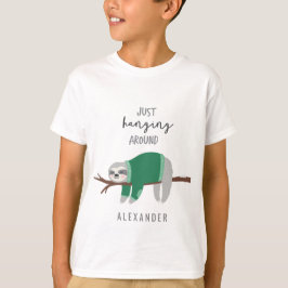 Camiseta Apenas pendurado em volta da preguiça