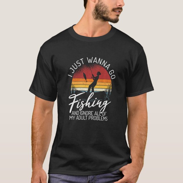 Camiseta Apenas Pesca E Sem Problemas Terapia Angling Hunti (Frente)
