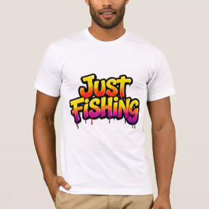 Camiseta Apenas Pescando Arco-íris Gotejante Presente Diver