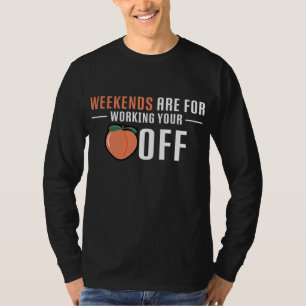 Camiseta Apenas Pêssego de Impressão de Fruta sobre Semanas
