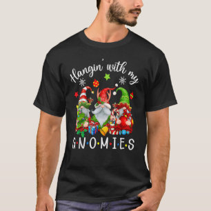 Camiseta Apenas Prendendo Com Meus Papais noeis Gnomos Nata