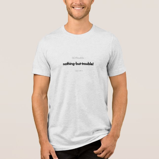 Camiseta apenas-problemas! em preto (Frente)