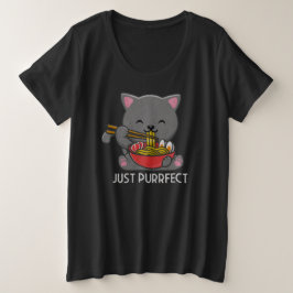 Camiseta Apenas Puro - Ramen Comendo Gato