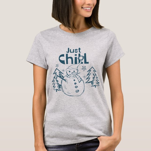 Camiseta Apenas Relaxe Natal Divertido (Frente)