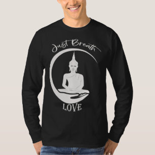 Camiseta apenas respire amor Buda YingYang Zen Yoga Budista