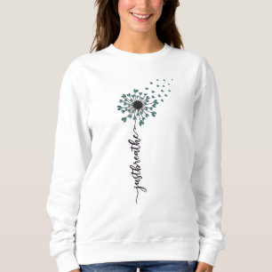 Camiseta Apenas Respire As Citações Florais De Borboletas D