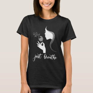 Camiseta Apenas Respire Flor de Dente-de-Leão Mulher Homem