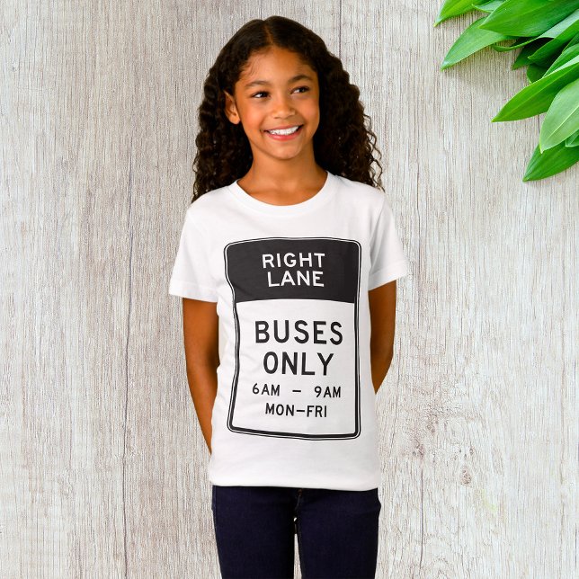 Camiseta Apenas Sinal de Barramento da Faixa Direita (Criador carregado)