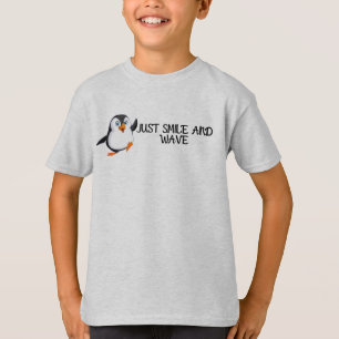 Camiseta Apenas Sorria E Onda Pinguim