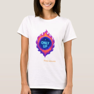 Camiseta APENAS SUBINDO Motivação Chama Cósmica Design