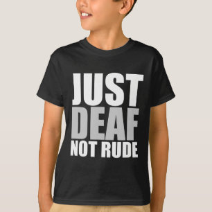 Camiseta Apenas surdos não são rudes, asl, surdos, ouvem-se