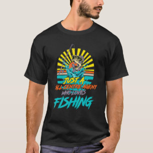 Camiseta Apenas um agente de call center que ama pesca
