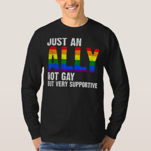 Camiseta Apenas Um Aliado Não Gay, Mas Um Lgbtq Muito Compa