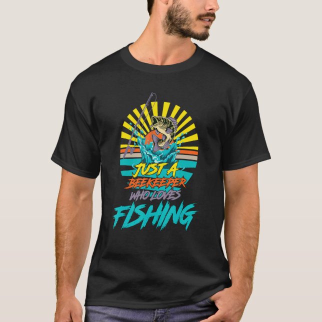 Camiseta Apenas um apicultor que ama a pesca (Frente)