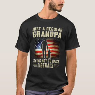Camiseta Apenas Um Avô Regular Tentando Não Levantar Libera