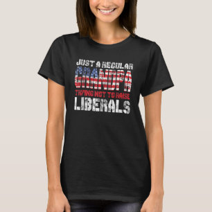 Camiseta Apenas Um Avô Regular Tentando Não Levantar Libera