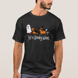 Camiseta Apenas Um Cachorro Wiener Spooky Fantasma Hallowee