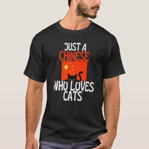 Camiseta Apenas Um Chinês Que Ama Gatos Por Toda A China