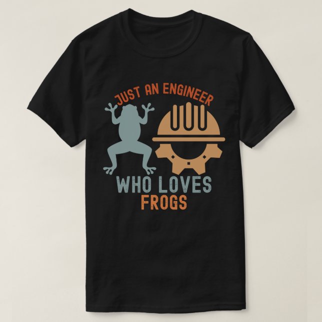 Camiseta Apenas um Engenheiro Que Ama Rãs (Frente do Design)