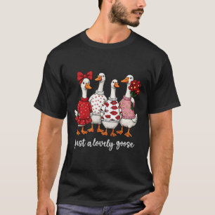 Camiseta Apenas Um Ganso Adorável Ganso Bobo Dia dos Namora