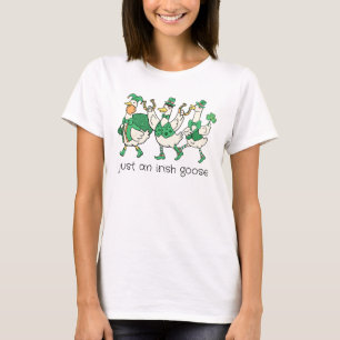 Camiseta Apenas Um Ganso Irlandês Desenhado à Mão Dia de Sã