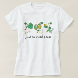 Camiseta Apenas Um Ganso Irlandês Fofo Dia de São Patrício