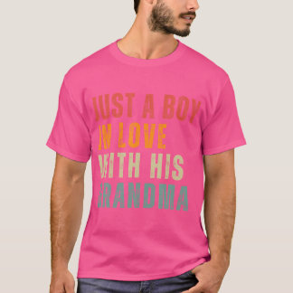 Camiseta Apenas um garoto apaixonado por sua avó mãe Dia da
