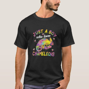 Camiseta Apenas um garoto que ama camaleões